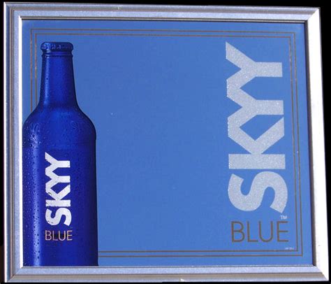 Skyy Blue Vodka Drink Bar Mirror