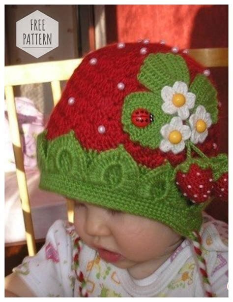 Delicious Strawberry Hat Baby Crochet