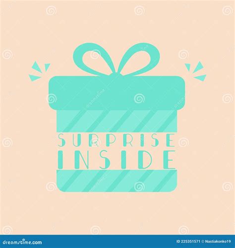 T Box With Text Surprise Inside Open T Box Design Template Stock