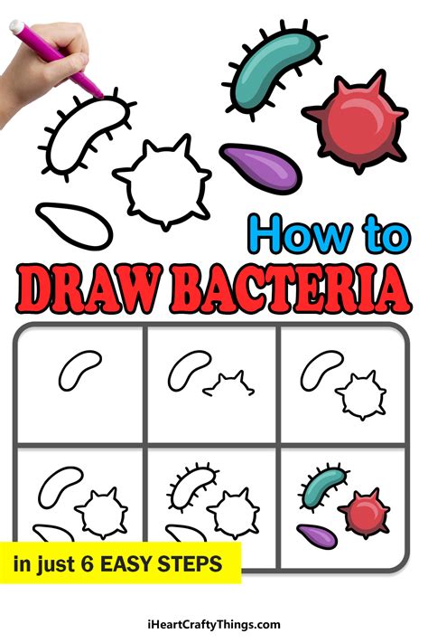 How To Draw Bacteria For Kids Cartoon Germ High Resolution Stock