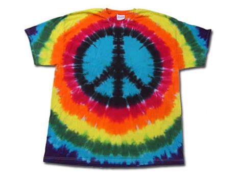Peace Sign Adult Tie Dye Tee Shirt Etsy