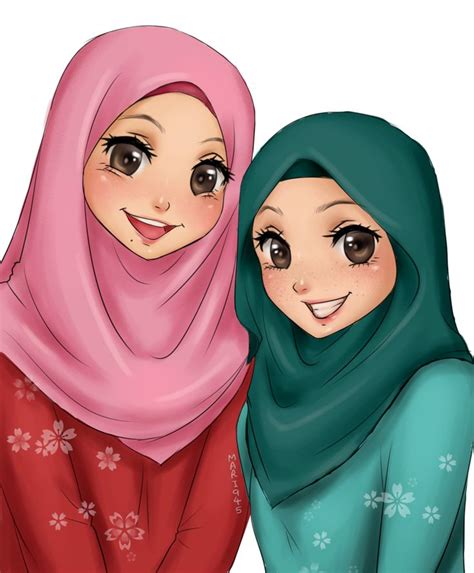 Hijabis By Mari945 On Deviantart Cartoon Drawings Disney Woman Drawing Cartoon Drawings Of