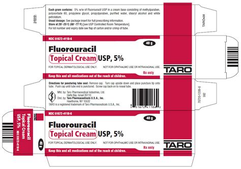 Fluorouracil Taro Pharmaceutical Industries Ltd Fda Package Insert
