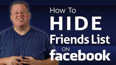 We have determined that the information below may contain an answer to this question. How To Hide Your Facebook Friends List - YouTube