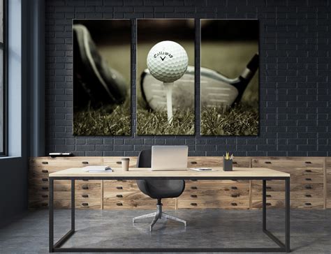 Golf Wall Art Golf Boll Wall Decor Golf Canvas Sports Decor Etsy