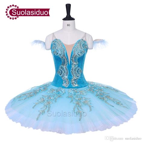 Adult Blue Professional Ballet Tutu Yagp Perfromance Stage Wear Women Classical Ballet Dance