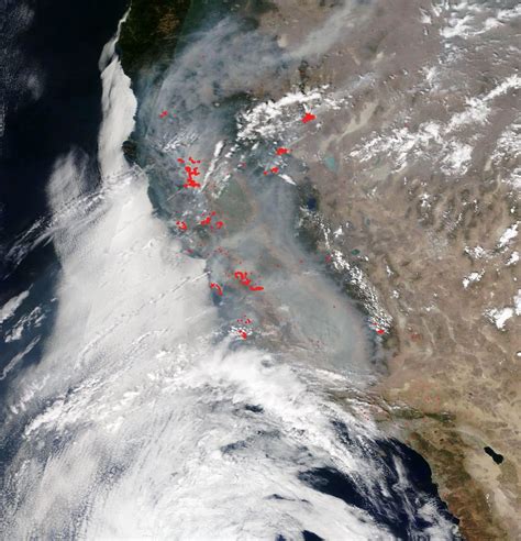 Nasas Terra Satellite Captures Smoky Pall Over California After