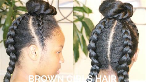 Little Black Girls Cornrows Hairstyle Natural Hair Youtube