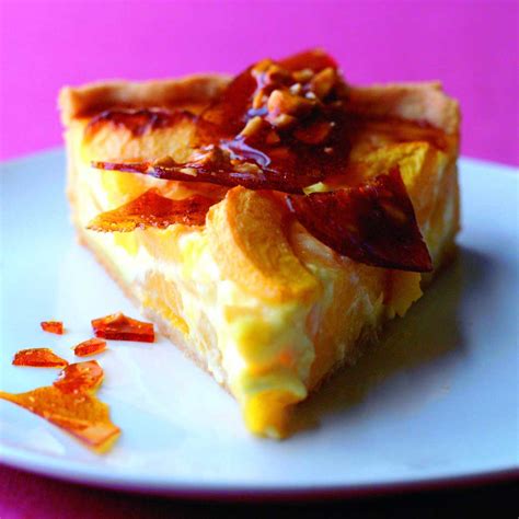 peach custard tart with hazelnut brittle vickery tv