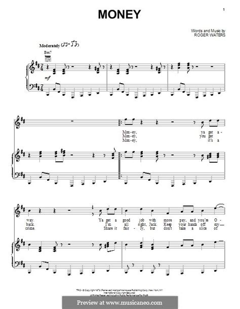 Pink floyd transcribed by chris whiteley. Money (Pink Floyd) by R. Waters - sheet music on MusicaNeo