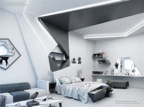 Futuristic Bedroom Design On Behance Futuristic Bedroom Futuristic