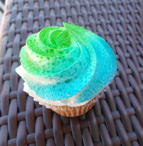 Blue And Green Cupcake By Recreating Life On Deviantart Green