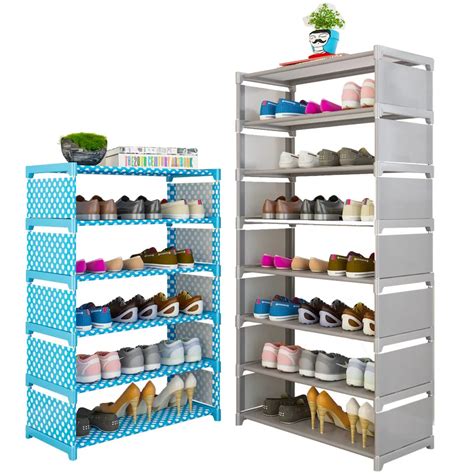 Multi Layer Simple Non Woven Shoe Rack Easy To Install Home Shoe Shelf Storage Cabinet Stand