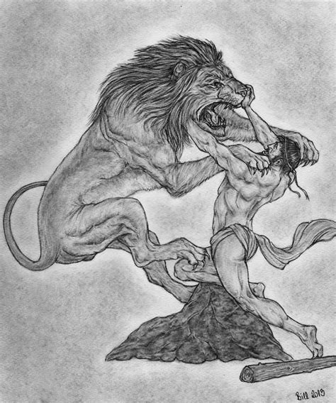 Heracles And The Nemean Lion By Bill Con On Deviantart Nemean Lion