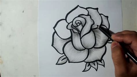 How To Draw A Rose Charcoal Drawing And Shading Youtube
