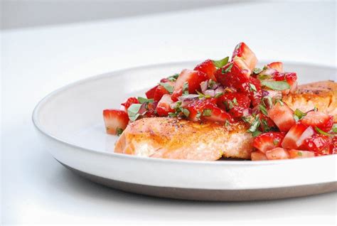 Seared Salmon With Strawberry Salsa Life Is But A Dish