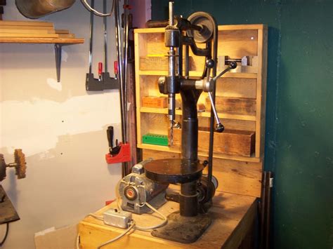 For those with more limited floor space, a bench drill press can fit on most workbenches, and it's ready to roll whenever you need it. Canedy Otto Model 28 Camelback Drill Press
