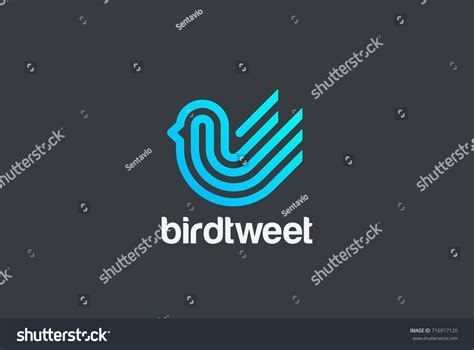 Bird Lines Abstract Logo Design Vector Stock Vector Royalty Free