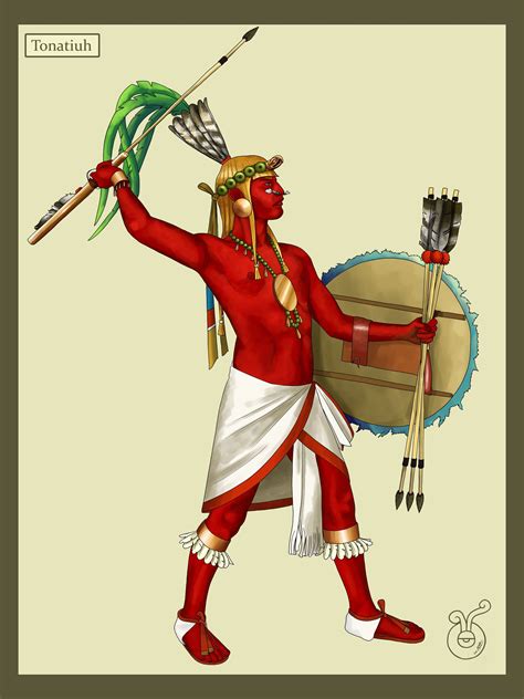 An Illustration Of A Native American Man Holding Two Arrows