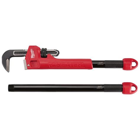 Milwaukee Cheater Pipe Wrench 48 22 7314 The Home Depot
