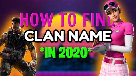 How To Find The Best Clan Names In 2020 Fortnite Or Any Game Youtube