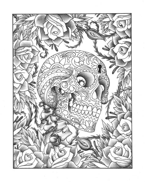 Adult , skulls coloring pages are a fun way for kids of all ages to develop creativity, focus, motor skills and color recognition. Free Printable Sugar Skull Coloring Pages For Adults ...