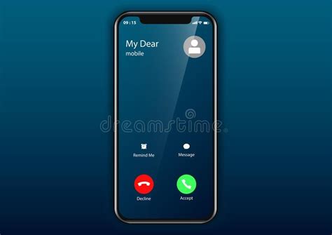 Incoming Call Screen User Interface Mobile Phone Design Vector Of