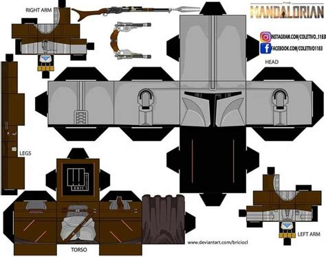 The Mandalorian Paper Toys Template Star Wars Crafts Paper Toys