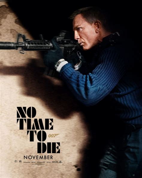 Daniel craig, rami malek, lea seydoux and others. New No Time To Die poster with James Bond wearing his ...