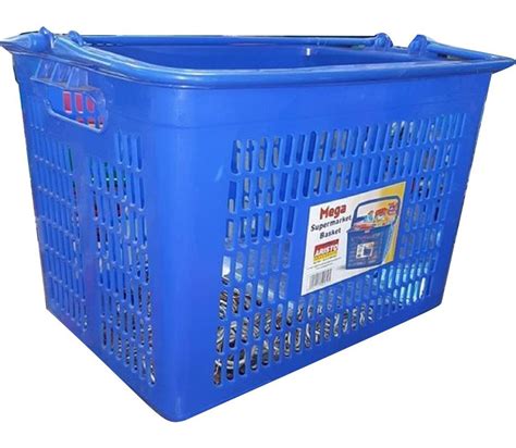 Blue Plastic Aristo Mega Supermarket Shopping Basket Load Capacity 24