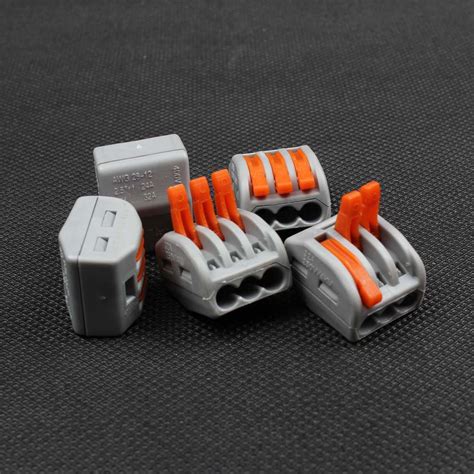 10pcs Lot Pct 213 Pct213 222 413 Universal Compact Wire Wiring Connector 3 Pin Conductor