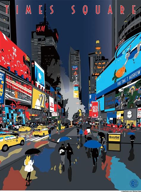 Times Square Night Print Nyc Landmarks Landmark Print Poster Tube