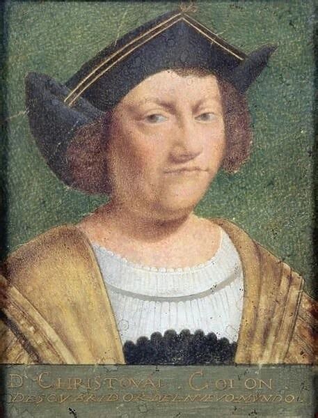 Christopher Columbus Portrait Jose De La Vega Portrait Of