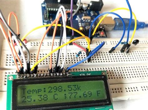 Interfacing Thermistor With Arduino To Measure And Display Temperature On Lcd Montage Plant