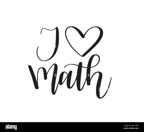 I Love Math Modern Calligraphy Doodle Design Stock Vector Image And Art