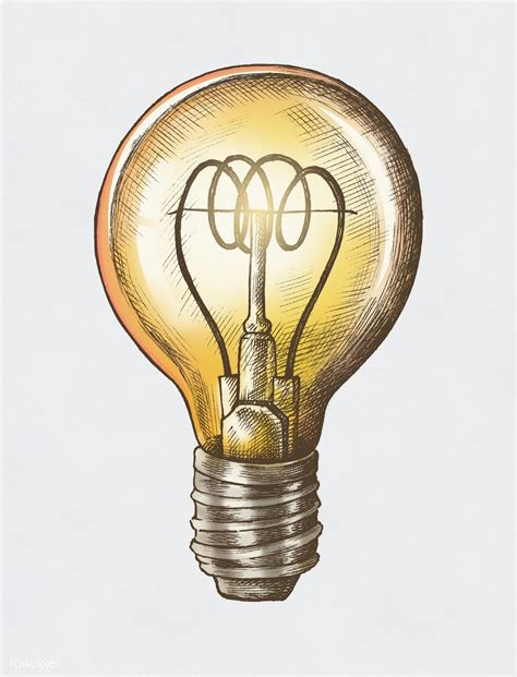 Hand Drawn Bright Light Bulb Illustration Premium Image By Rawpixel