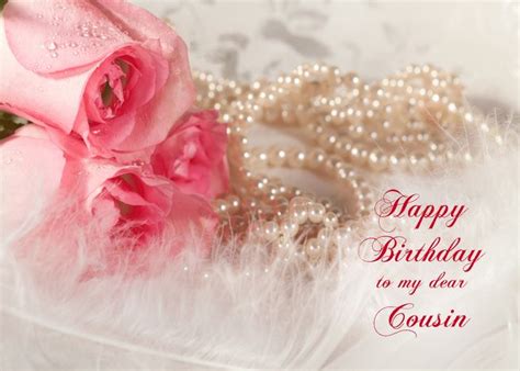 Cousin Birthday Roses And Pearls Card Ad Affiliate