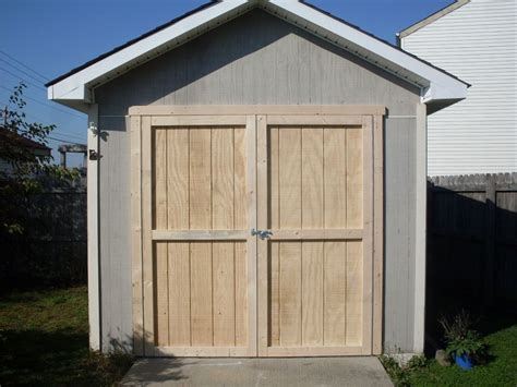 Exterior Wood Shed Doors Shed Doors Shed Design Backyard Storage Sheds