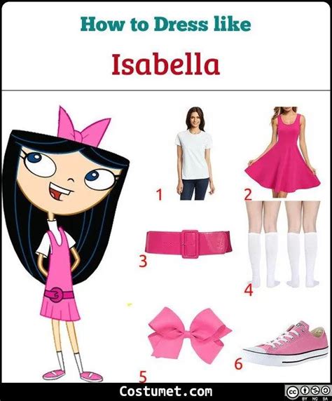 Isabella Phineas And Ferb Costume For Cosplay And Halloween Phineas