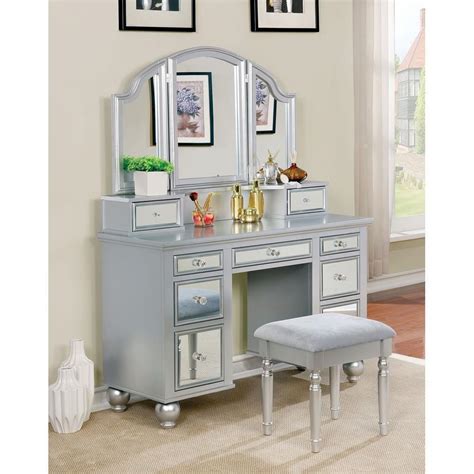 Shop for bedroom vanities in bedroom furniture. Howley Girls Bedroom 3 Piece Set Vanity Desk, Tri-Fold ...
