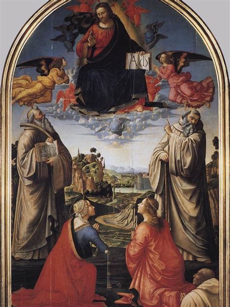 Christ In Heaven With Four Saints And A Donor By Domenico Ghirlandaio