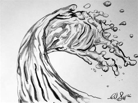 Splashing Water Drawing How To Draw Water Splash Water Sketch Pencil