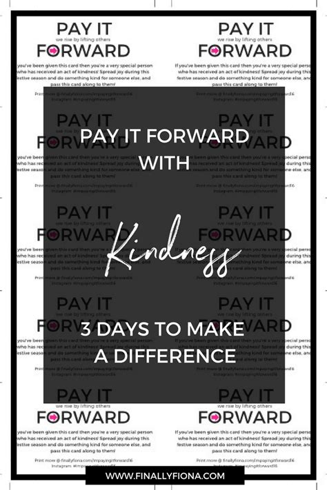 What does it mean to pay the money forward? Paying It Foward With Kindness Challenge: 3 Days To Make A ...