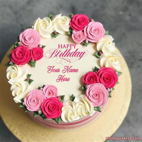 Happy Birthday Cake And Flowers With Name Indonesia Malaysian Quotes