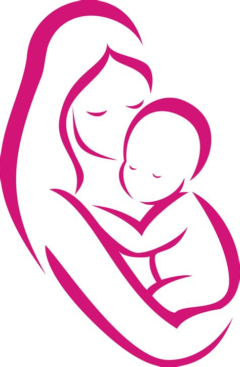 Beautiful Mother And Baby Abstract Transparent Png Sv