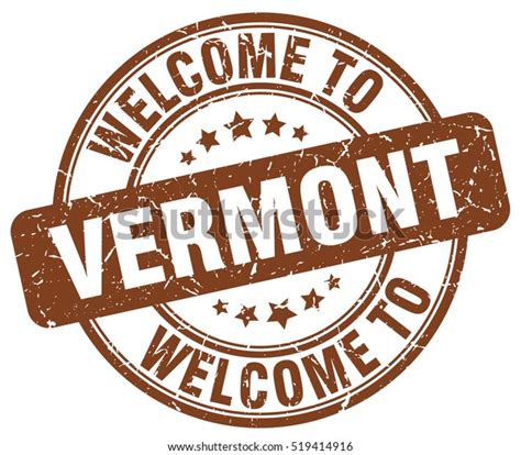 Welcome Vermont Stamp Stock Vector Royalty Free 519414916 Shutterstock