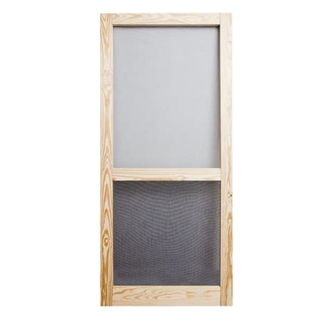 Screen Tight Liberty Pt 32 In X 80 In Natural Wood Frame Hinged Single