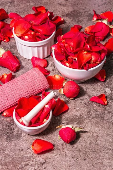 Rosewater With Rose Petals Stock Photo Image Of Cosmetic 217112074