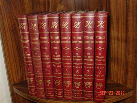 Vintage 1950s Pictured Knowledge The Full Colored Encyclopedia Set