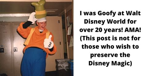 Disney Worlds Goofy Of 25 Years Shares His Most Emotional Memories